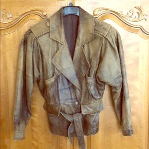 Vintage Leather Jacket, Size small